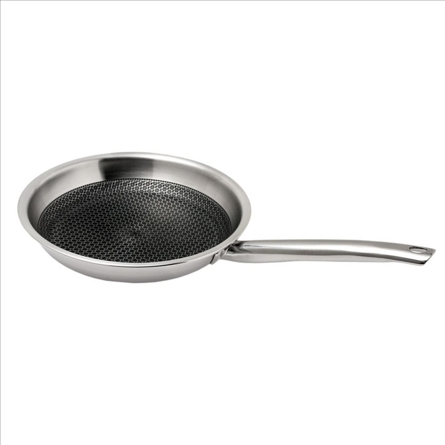 Spring Vulcano Cut Resist Sauteuse, 20 Cm, 7,5 Cm Hochrand Pfanne, Edelstahl Pfanne, Antihaftbeschichtet, Induktionsgeeignet, 5-Lagen-Mehrschichtmaterial, Kratzfest, Kochtopf Induktion
